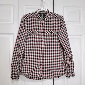 🍓 L.O.G.G. label of Graded Goods H&M Red White and Blue Plaid Button Down Shirt